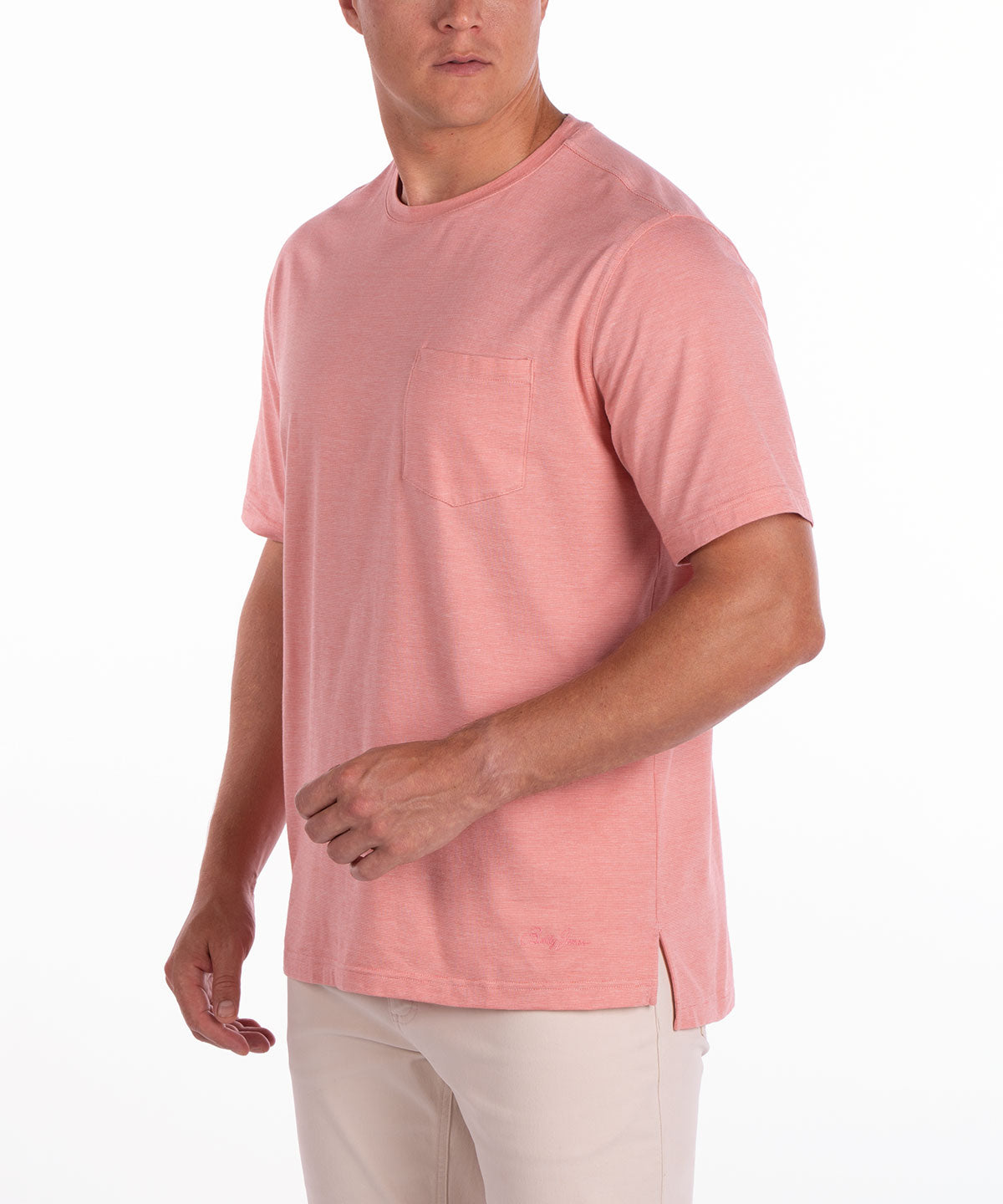 Signature Pima Cotton Stretch Short-Sleeve Crew Neck T-Shirt