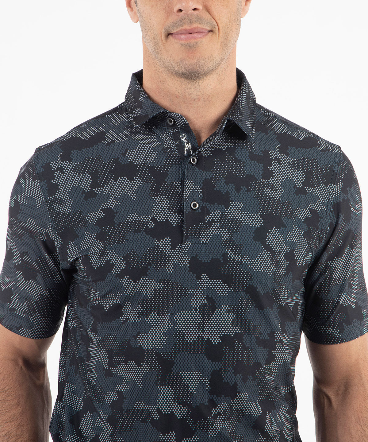 Performance Jersey Armed Forces Camo Print Polo