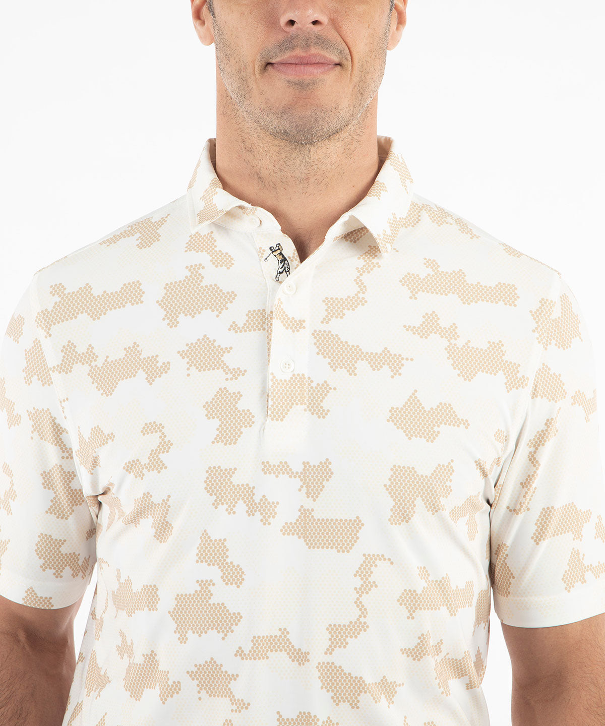 Performance Jersey Armed Forces Camo Print Polo