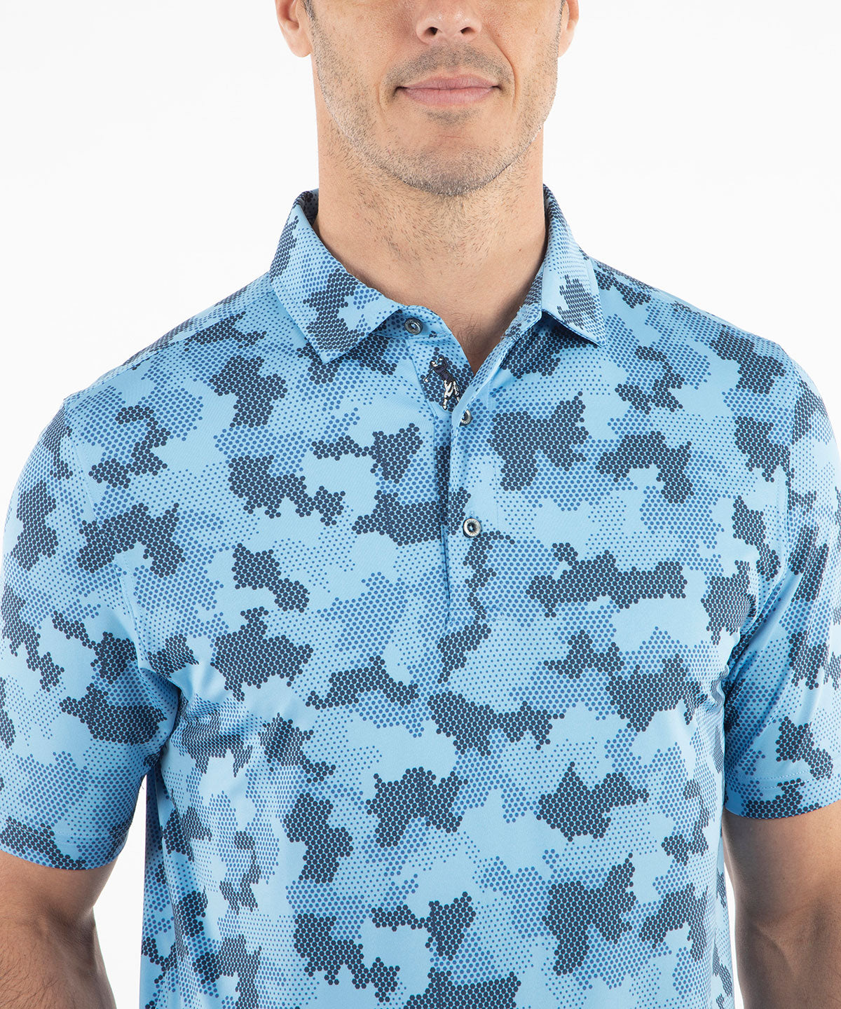 Performance Jersey Armed Forces Camo Print Polo