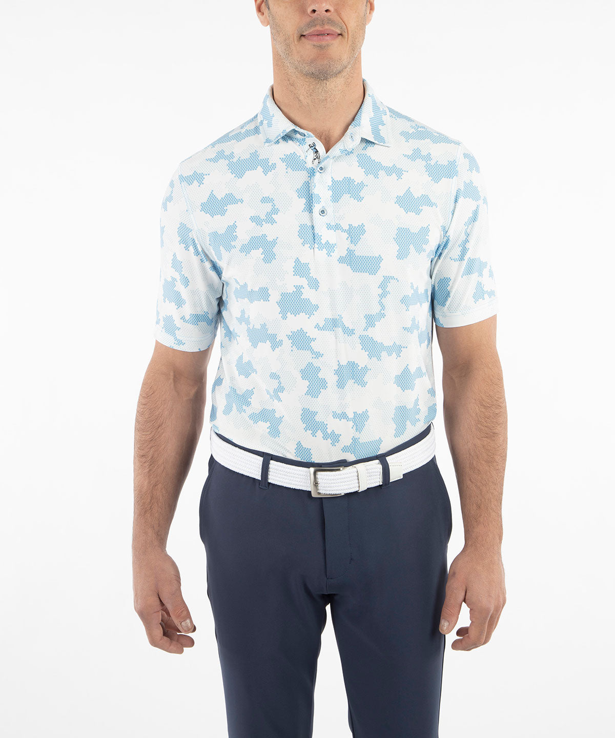 Performance Jersey Armed Forces Camo Print Polo