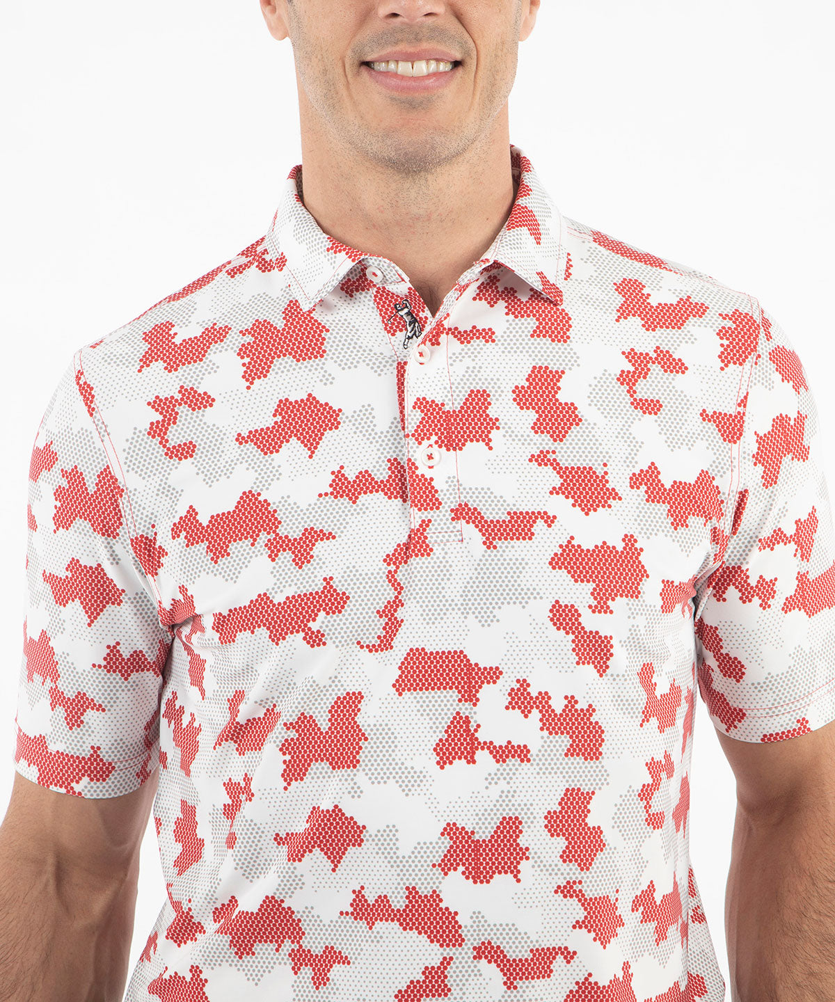 Performance Jersey Armed Forces Camo Print Polo