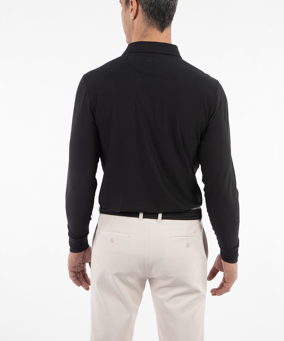 Performance Jersey Balata Print Long-Sleeve Polo