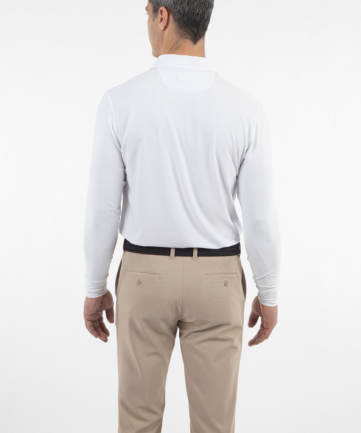 Performance Jersey Balata Print Long-Sleeve Polo