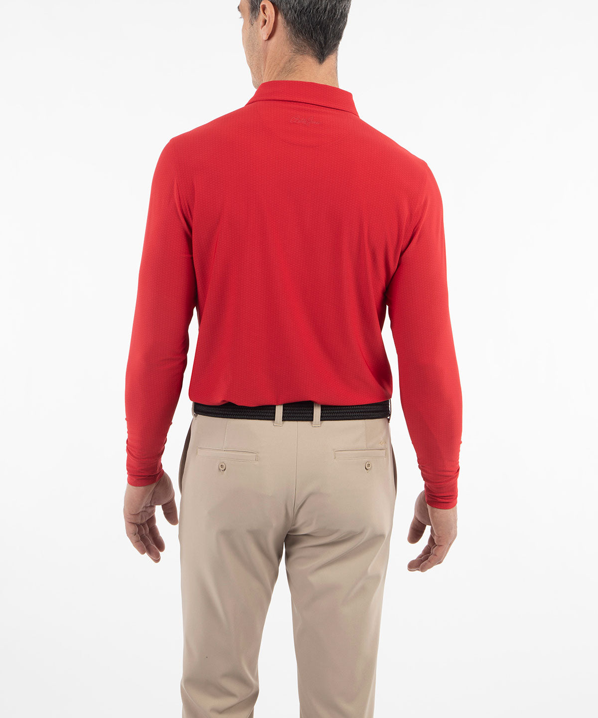 Performance Jersey Balata Print Long-Sleeve Polo