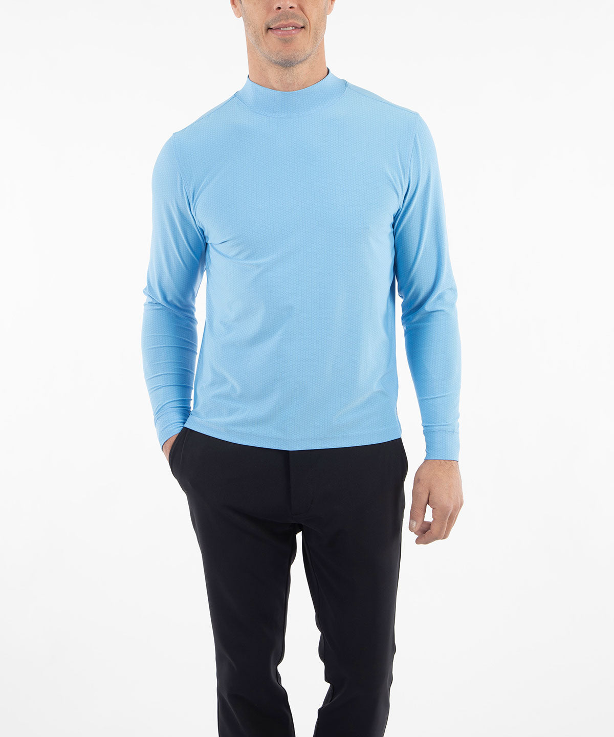 Performance Jersey Balata Long-Sleeve Mock Neck T-Shirt