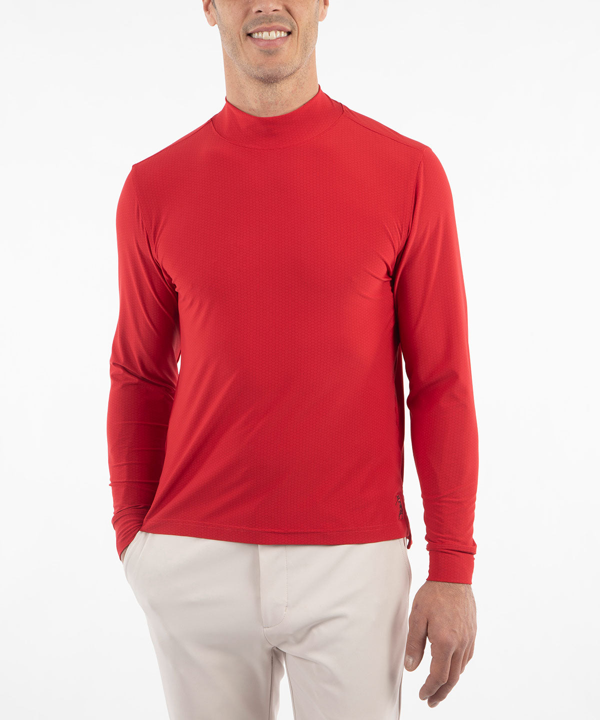 Performance Jersey Balata Long-Sleeve Mock Neck T-Shirt