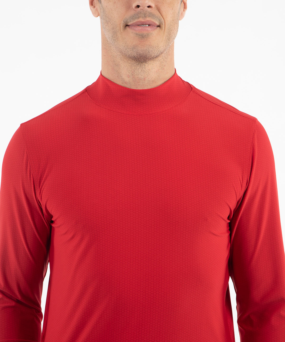 Performance Jersey Balata Long-Sleeve Mock Neck T-Shirt