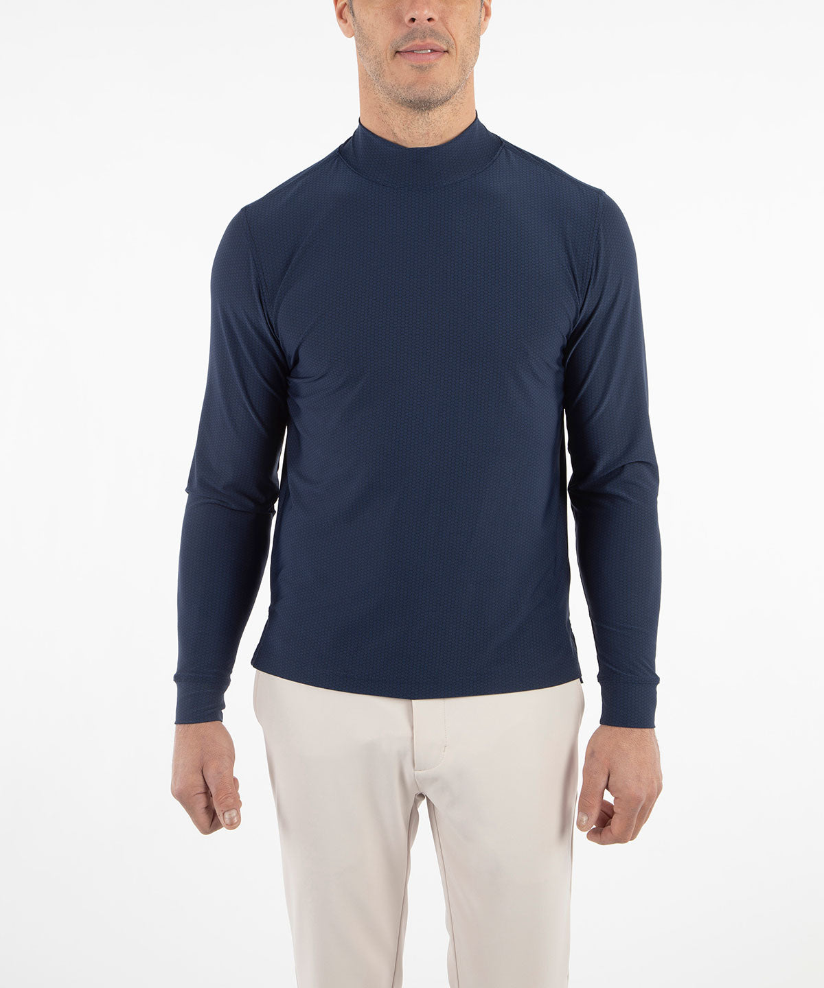 Performance Jersey Balata Long-Sleeve Mock Neck T-Shirt