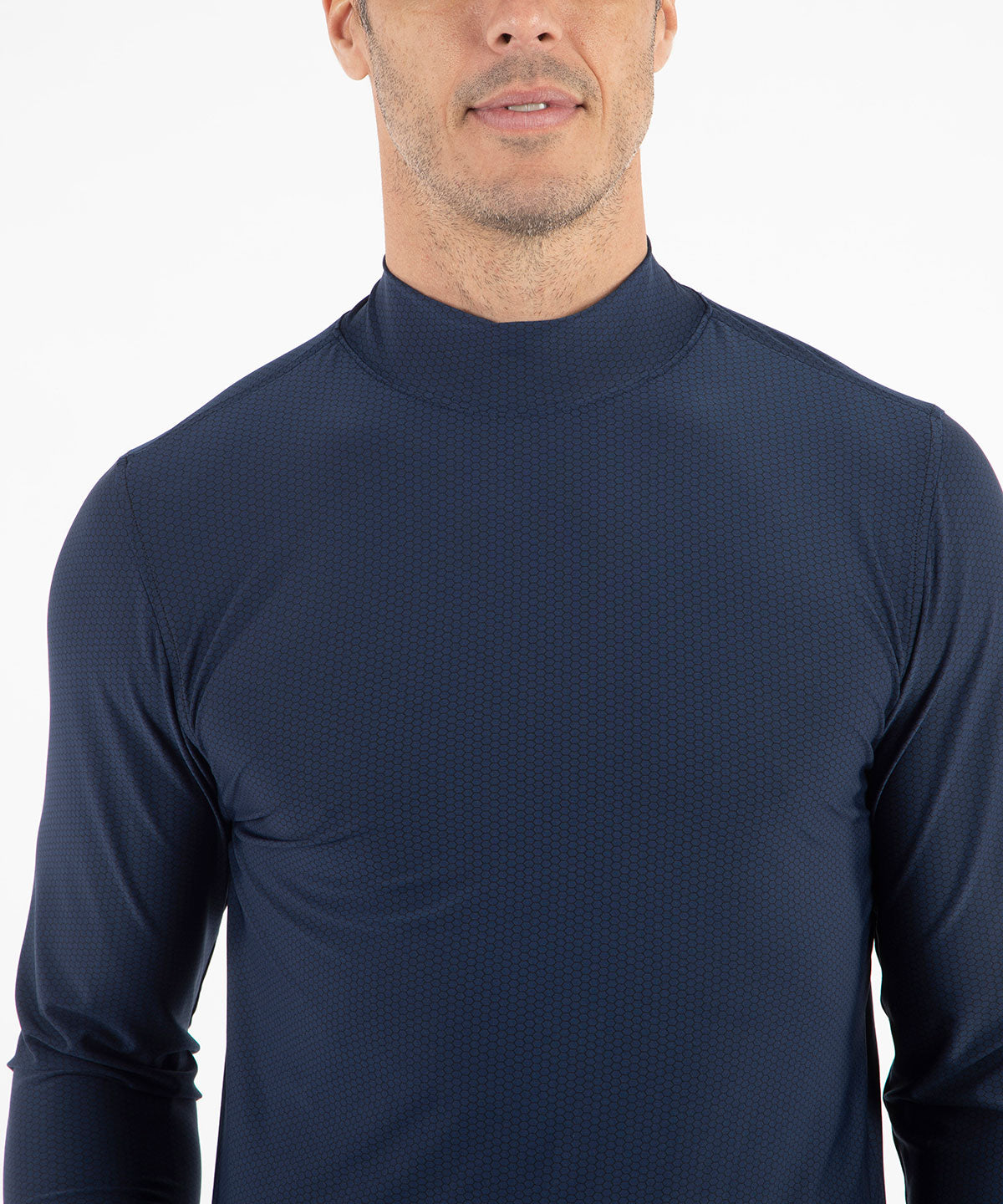 Performance Jersey Balata Long-Sleeve Mock Neck T-Shirt