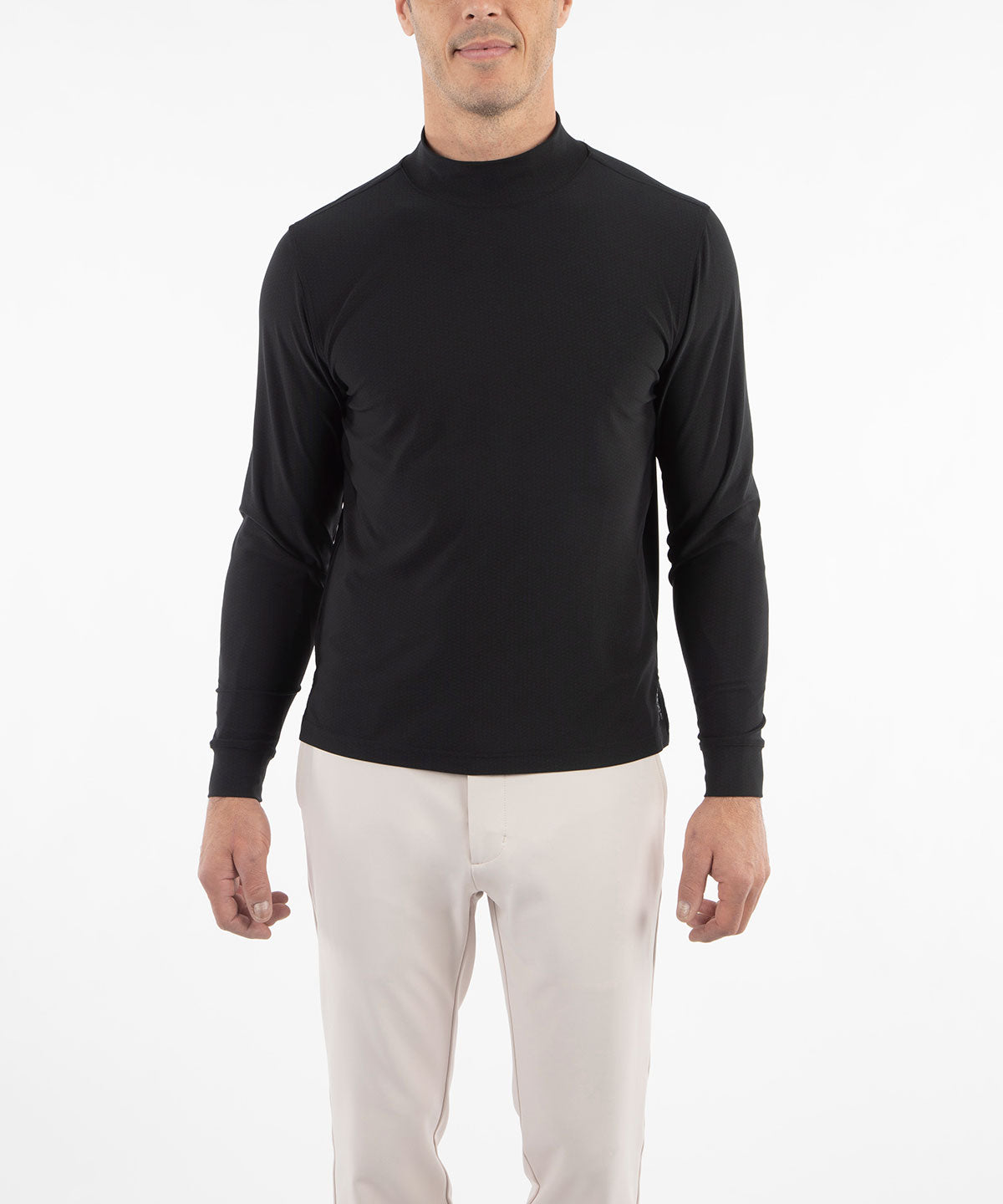 Performance Jersey Balata Long-Sleeve Mock Neck T-Shirt