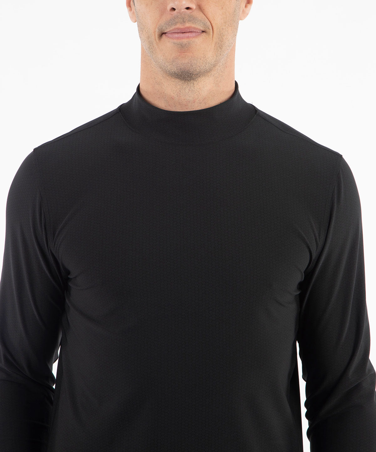 Performance Jersey Balata Long-Sleeve Mock Neck T-Shirt