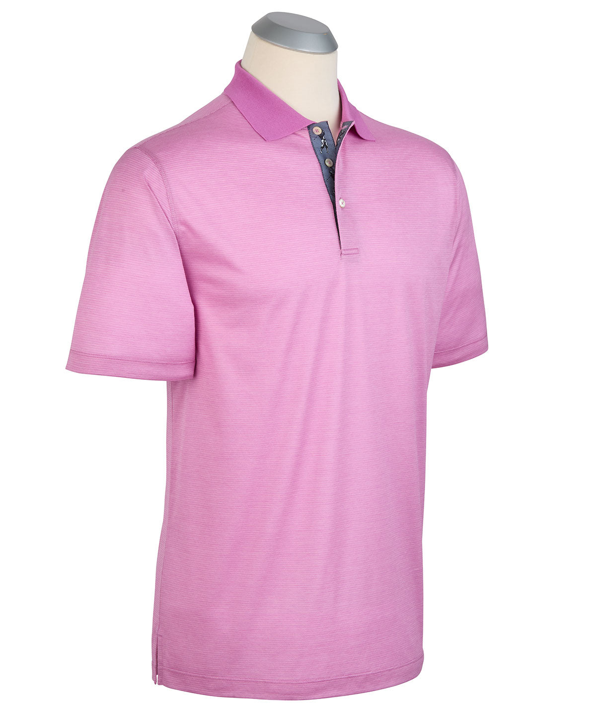 Heritage Italian Cotton Micro Stripe Polo Shirt