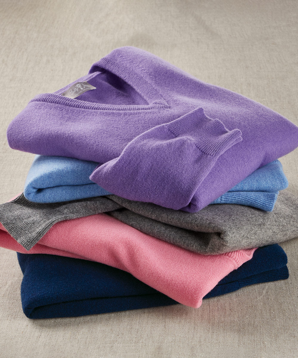 Heritage 100% Italian Cashmere V-Neck Sweater