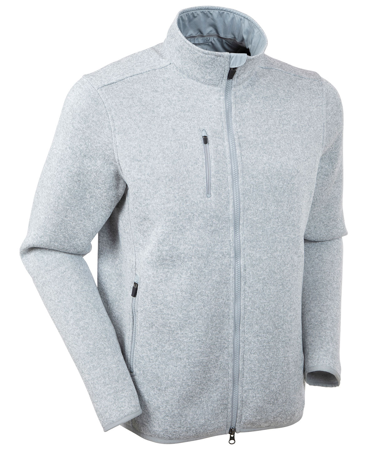 Performance Heathered Full Zip Fleece Jacket