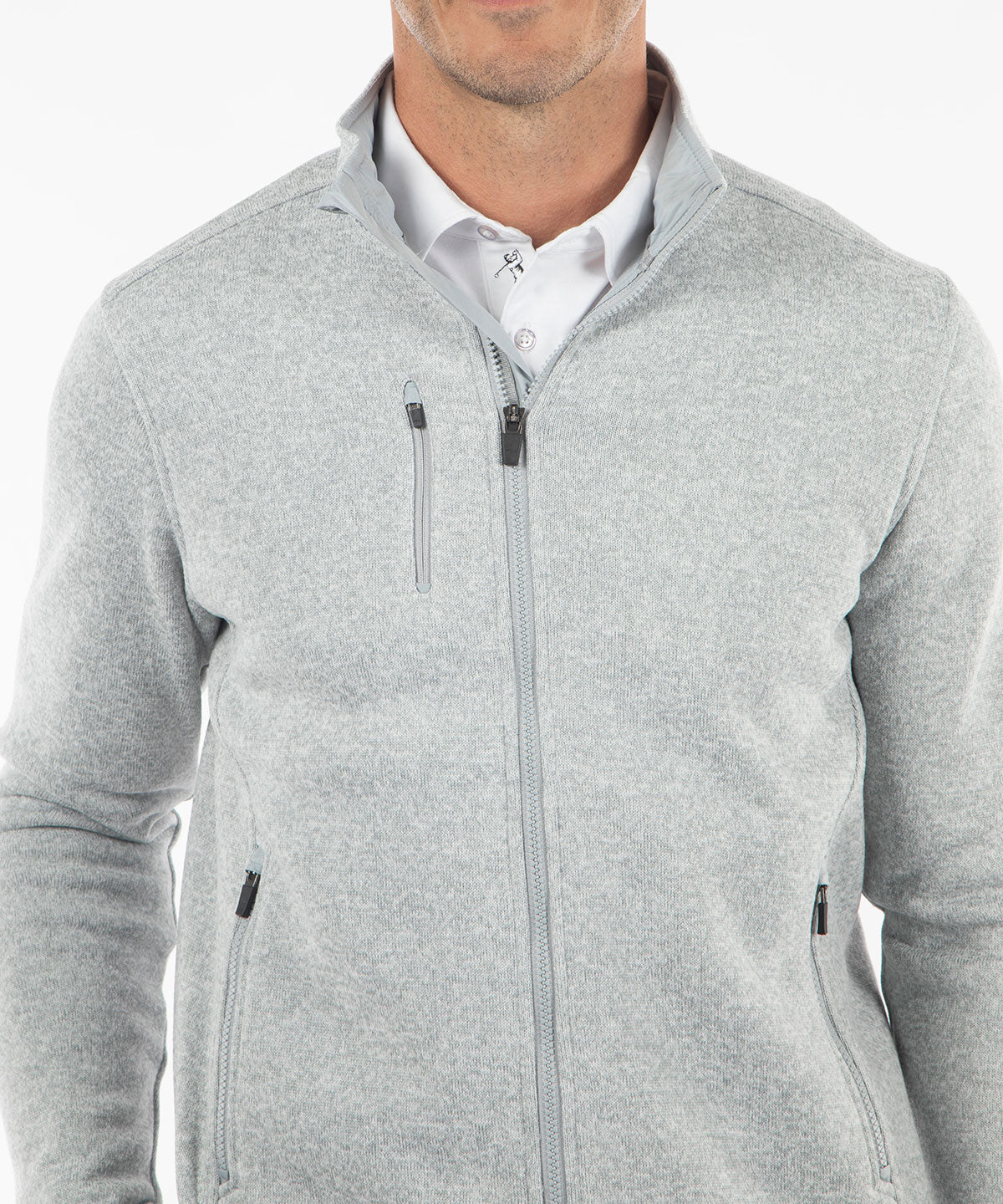 Performance Heathered Full Zip Fleece Jacket