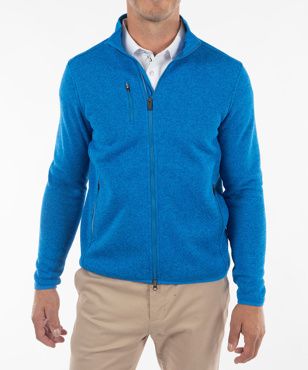 Performance Heathered Full Zip Fleece Jacket