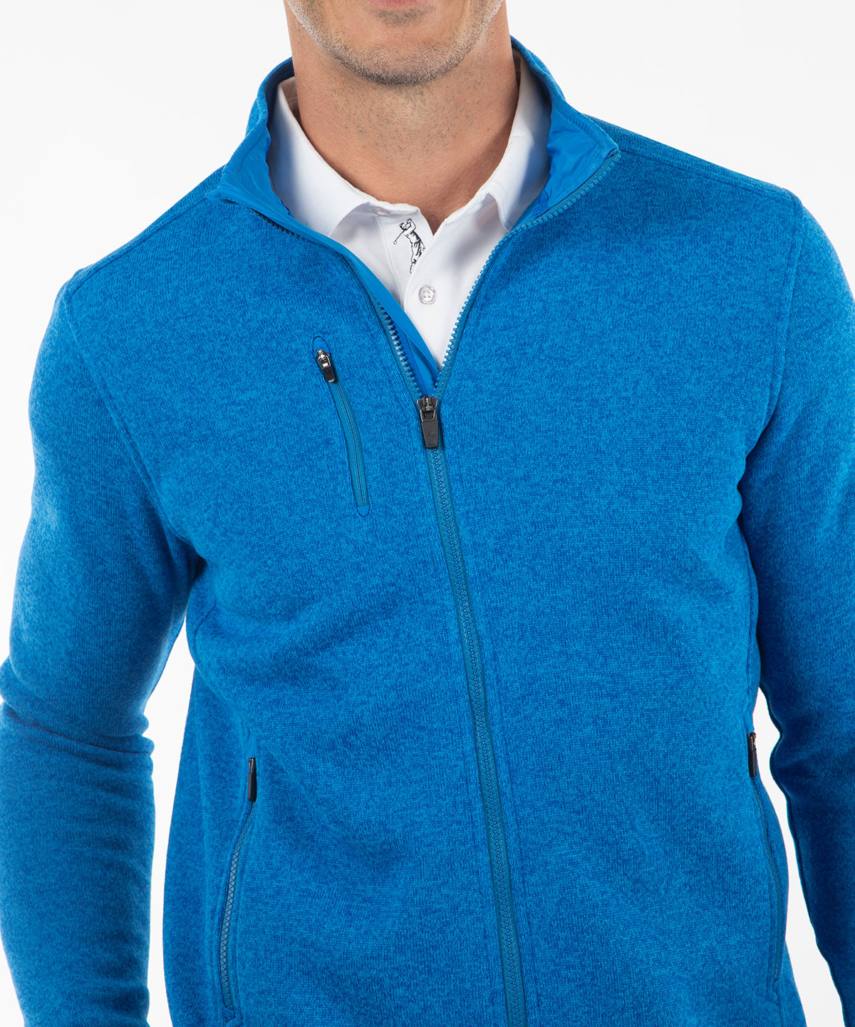 Performance Heathered Full Zip Fleece Jacket