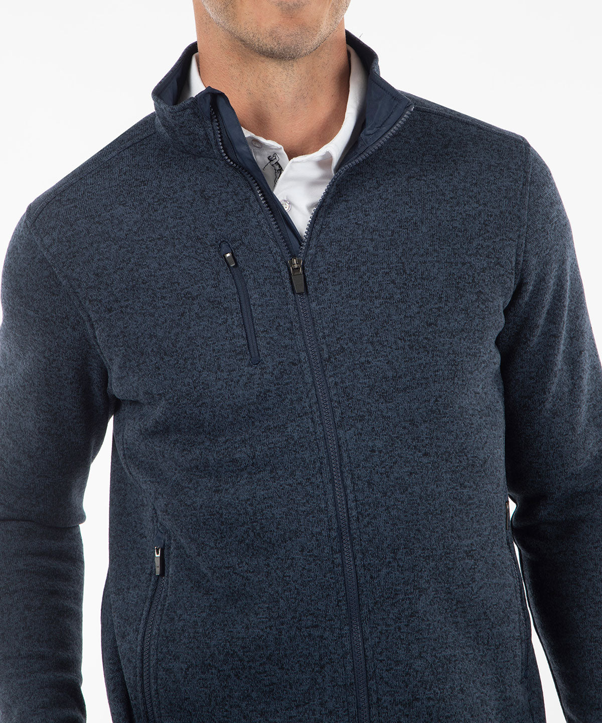 Performance Heathered Full Zip Fleece Jacket