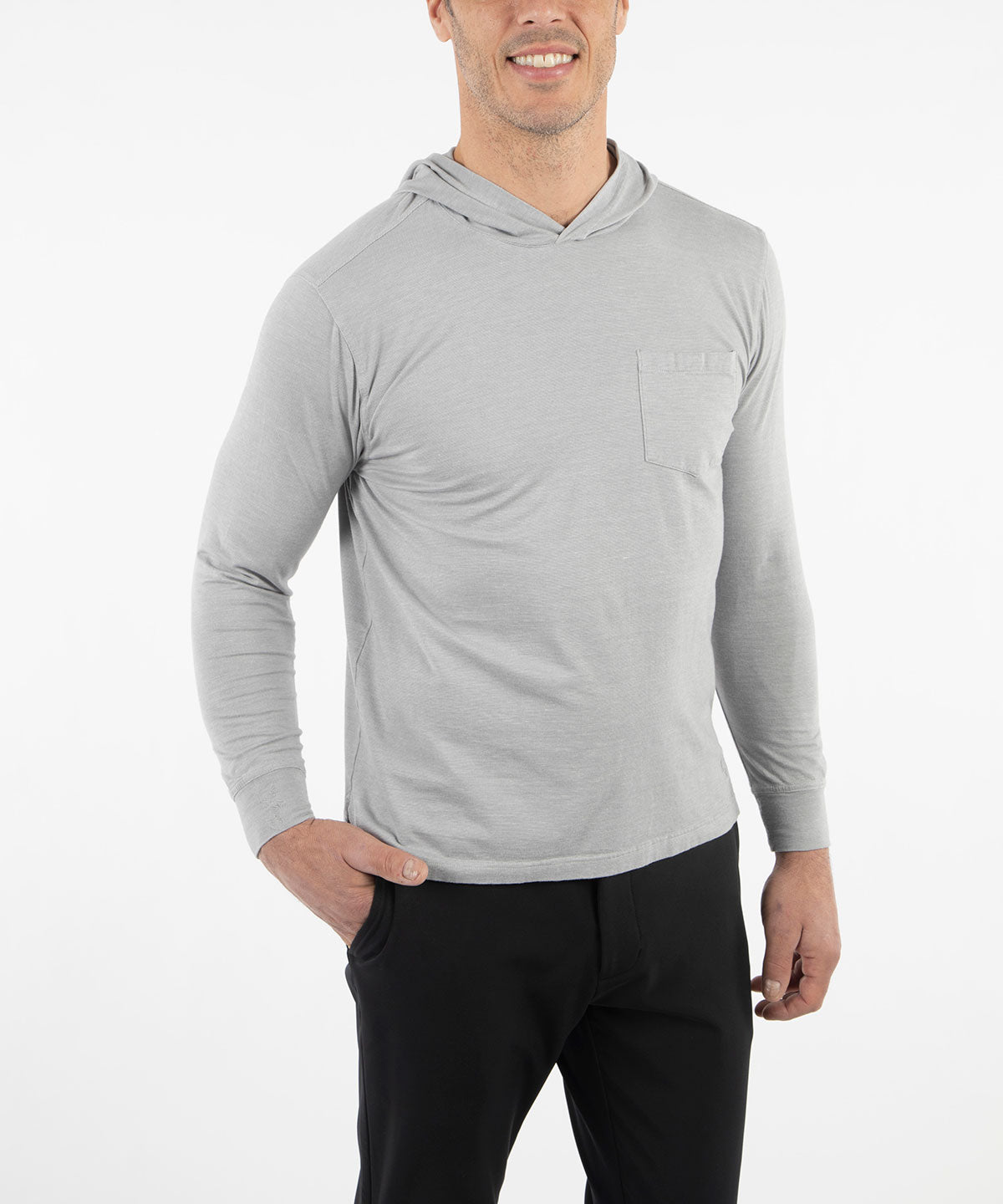 Signature Liquid Stretch Cotton Long-Sleeve Hoodie