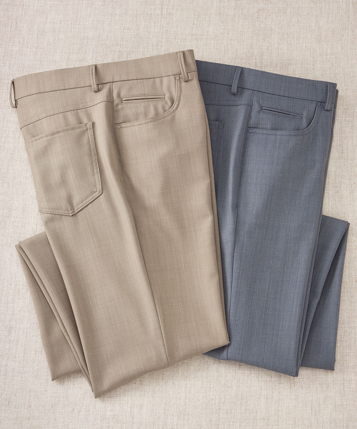 Signature Bi-Stretch Serge Wool 5-Pocket Pants