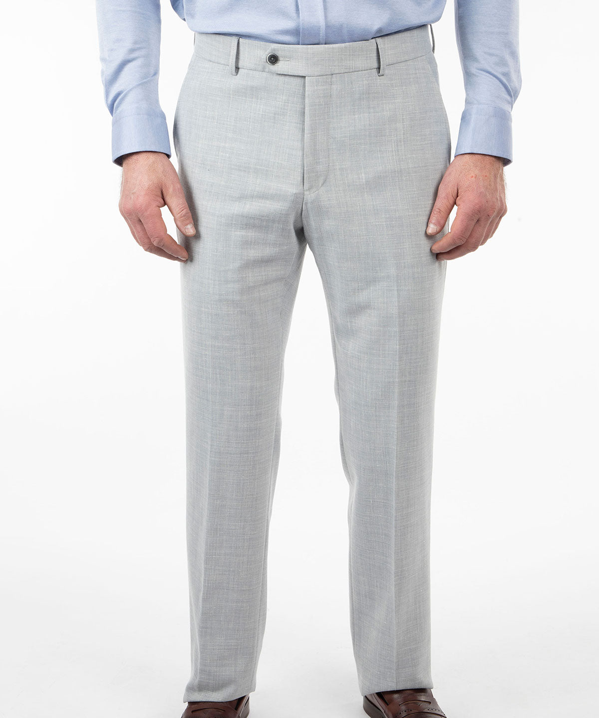 Signature Bi-Stretch Performance Linen Flat-Front Pants