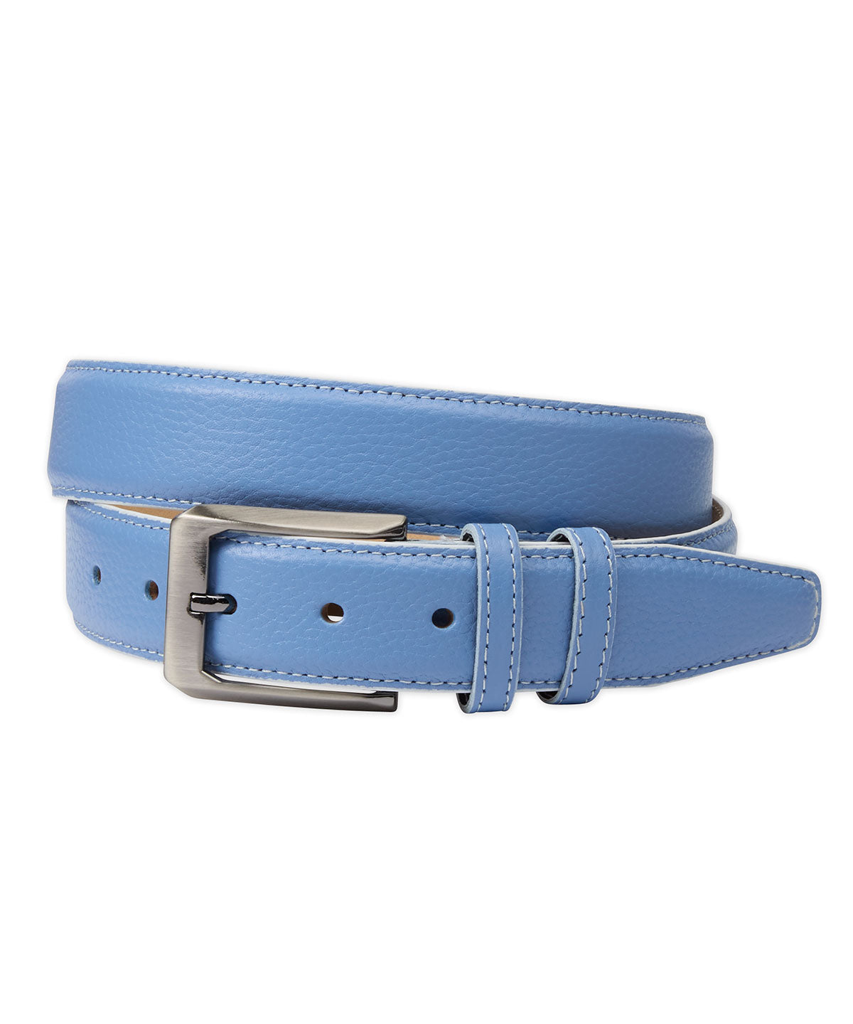 Pebble Calfskin Leather Belt