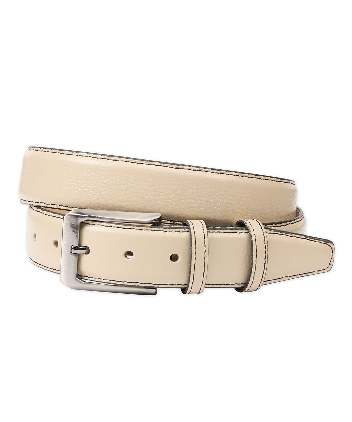 Pebble Calfskin Leather Belt