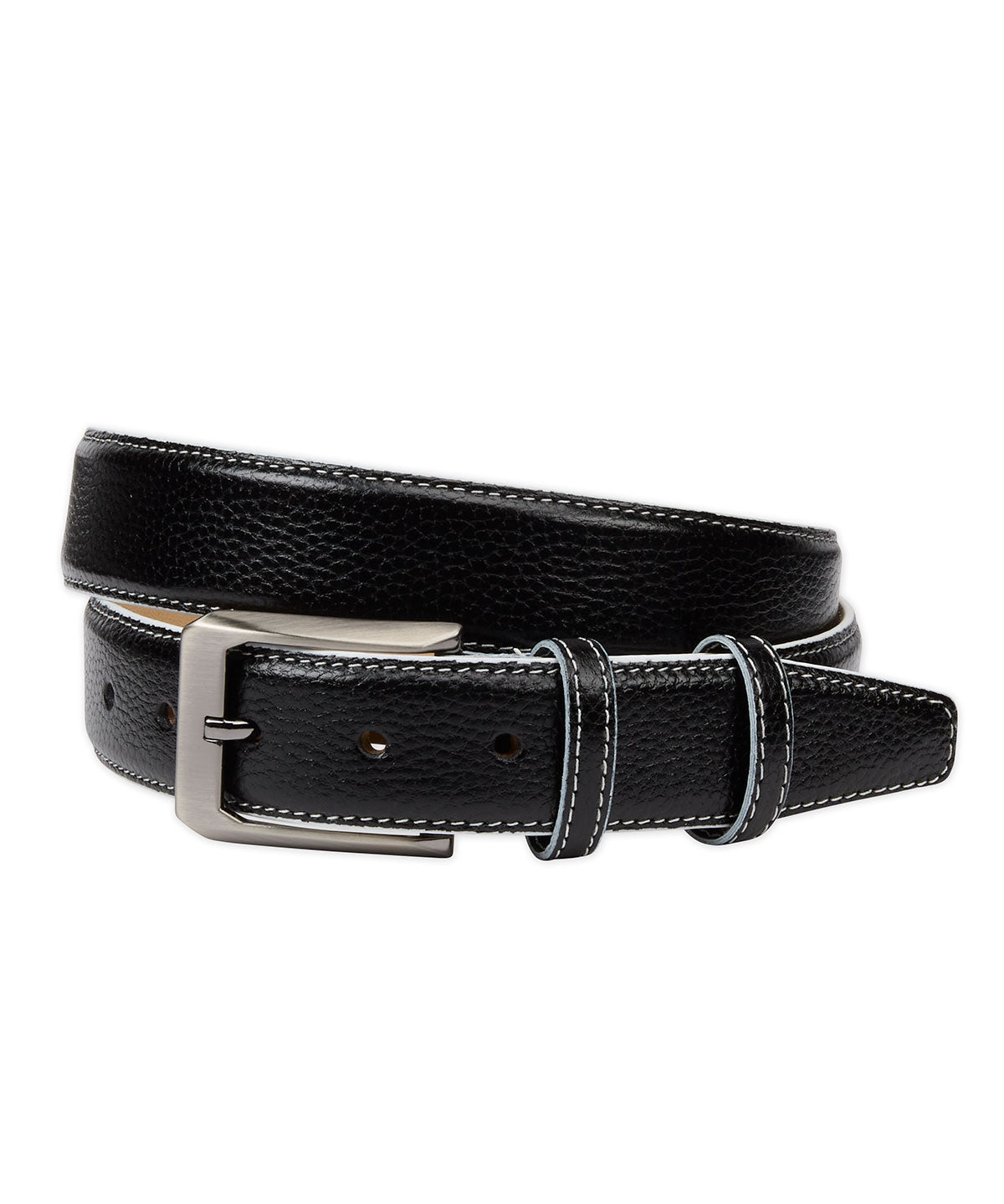 Pebble Calfskin Leather Belt