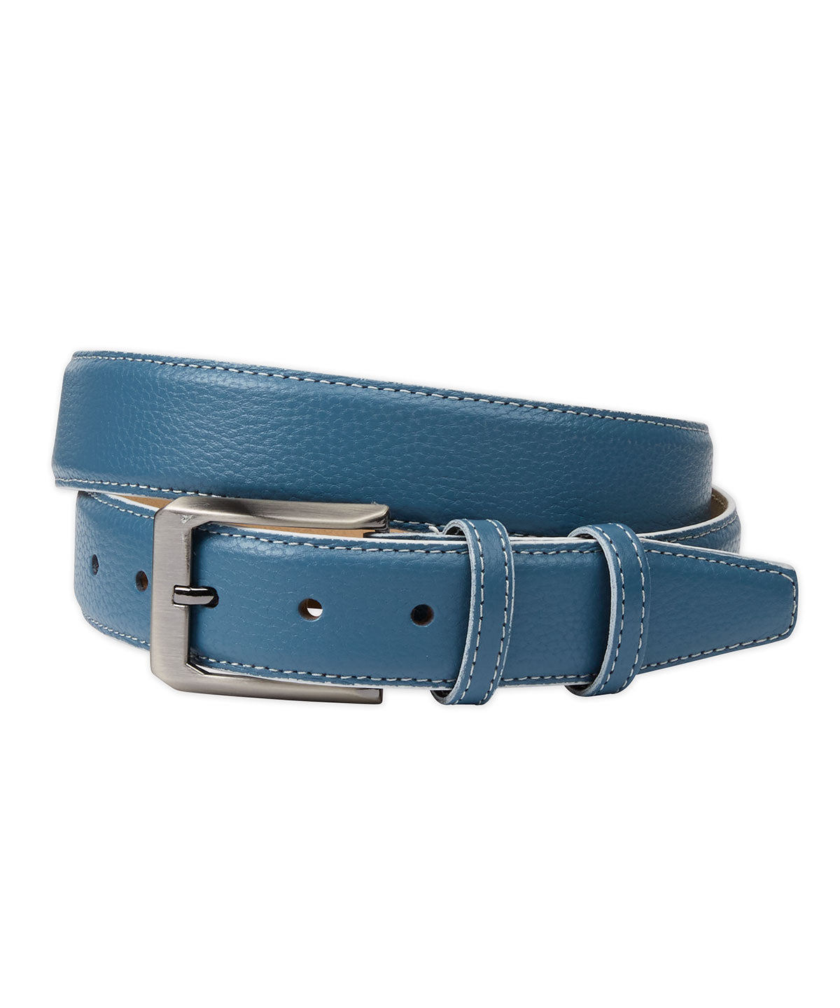 Pebble Calfskin Leather Belt