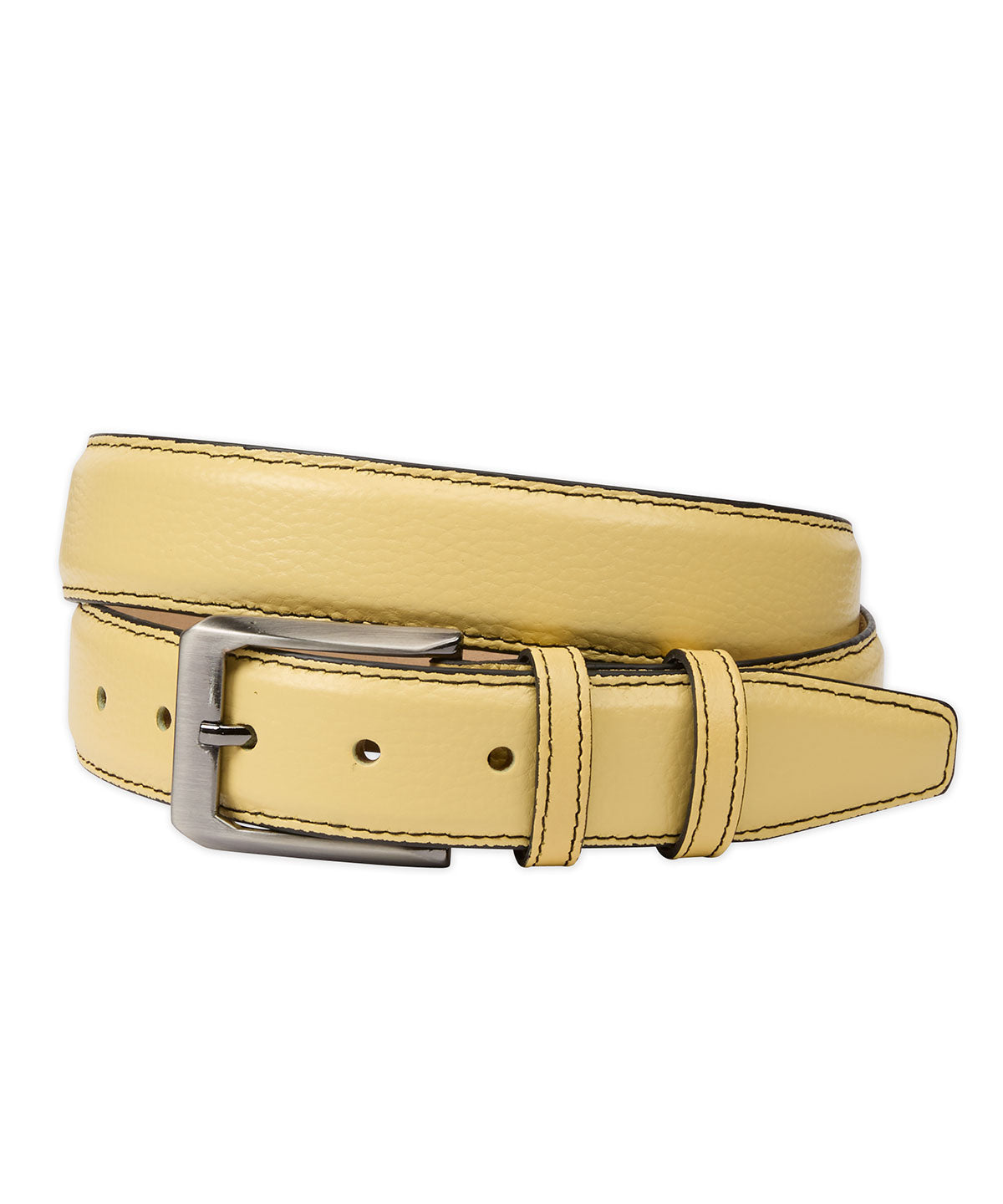 Pebble Calfskin Leather Belt