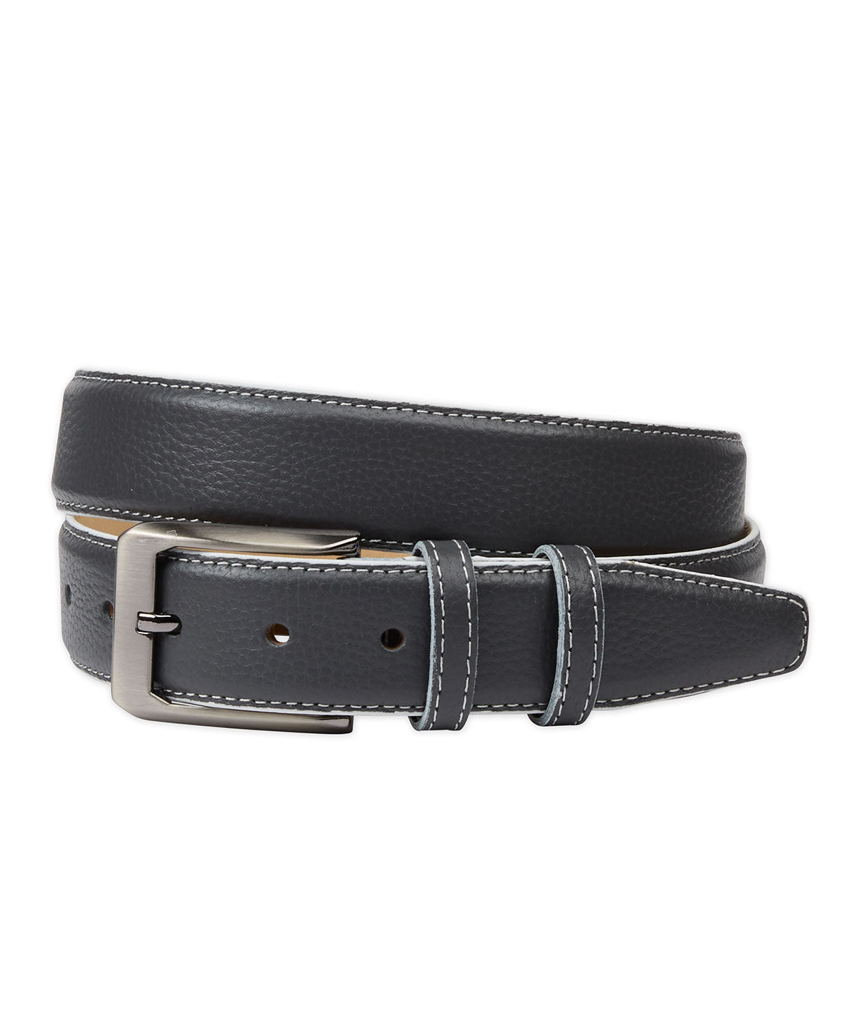Pebble Calfskin Leather Belt
