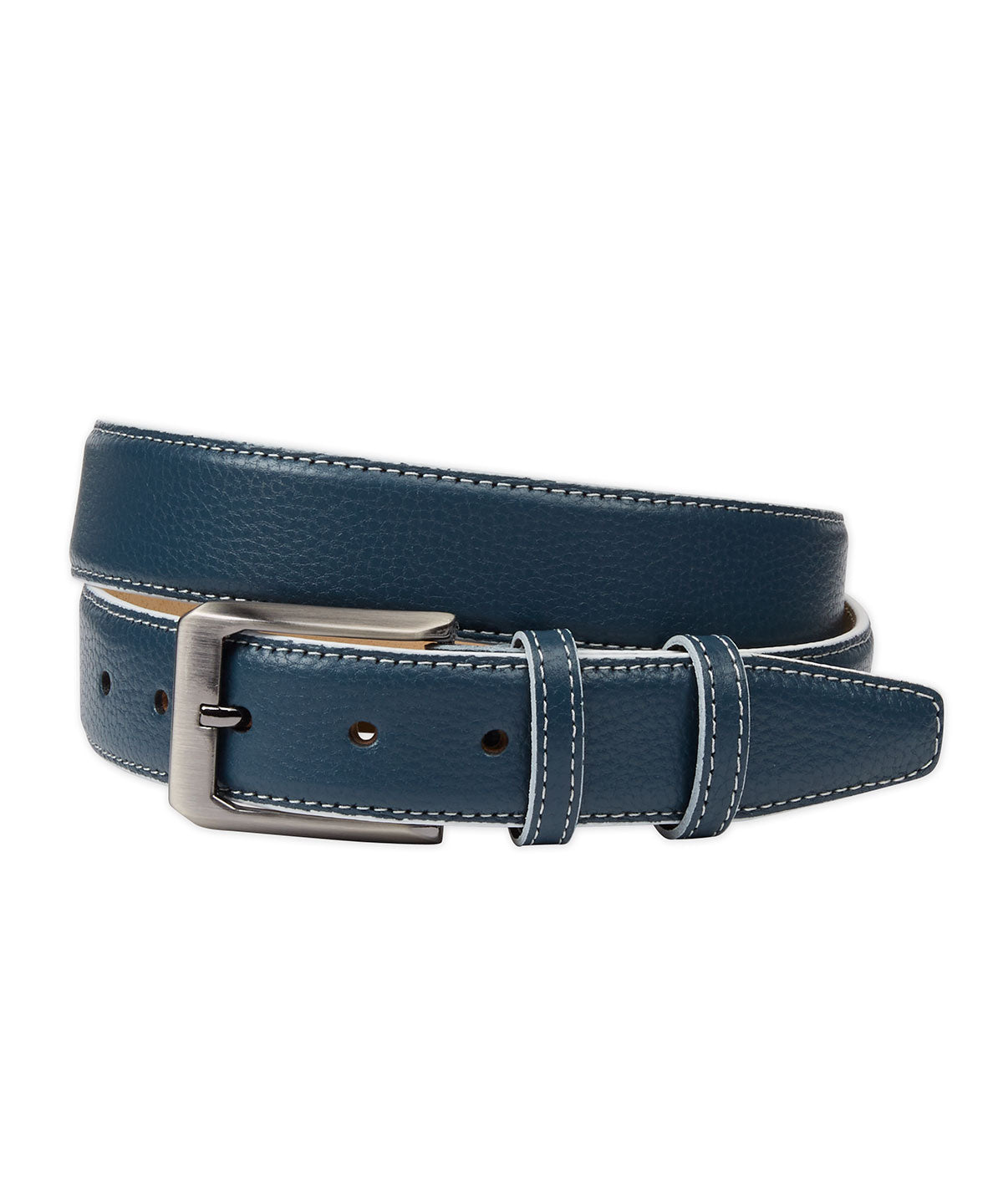 Pebble Calfskin Leather Belt