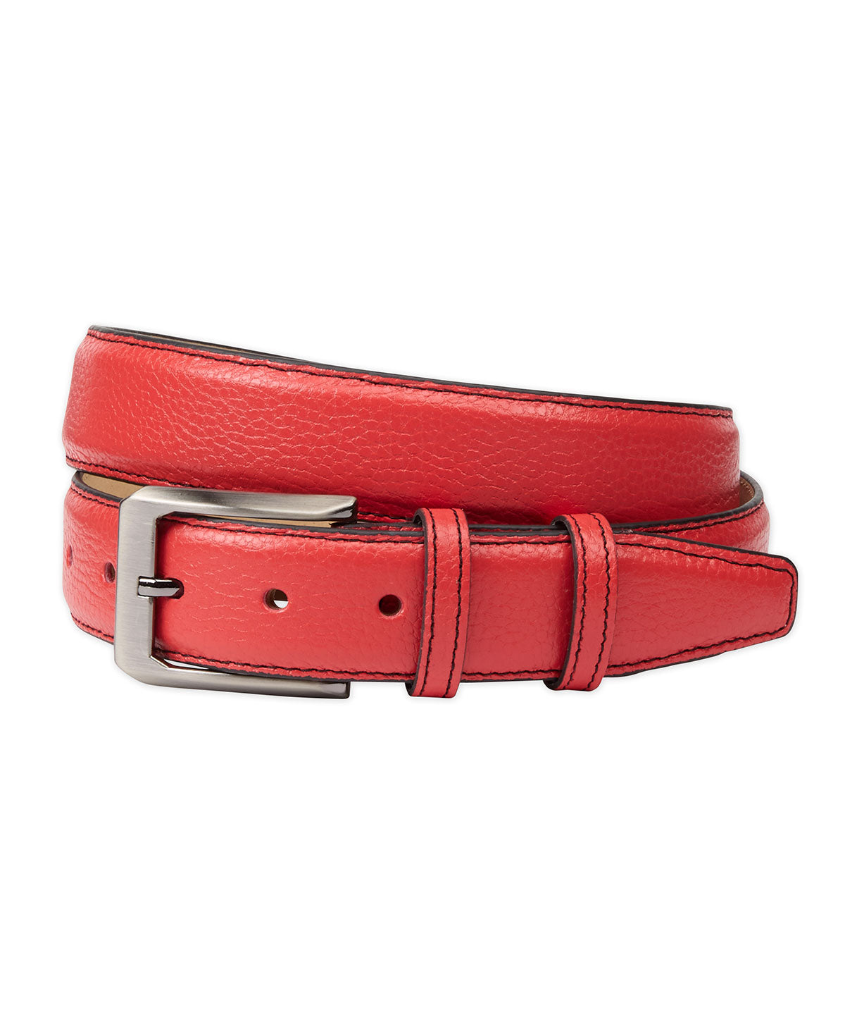 Pebble Calfskin Leather Belt