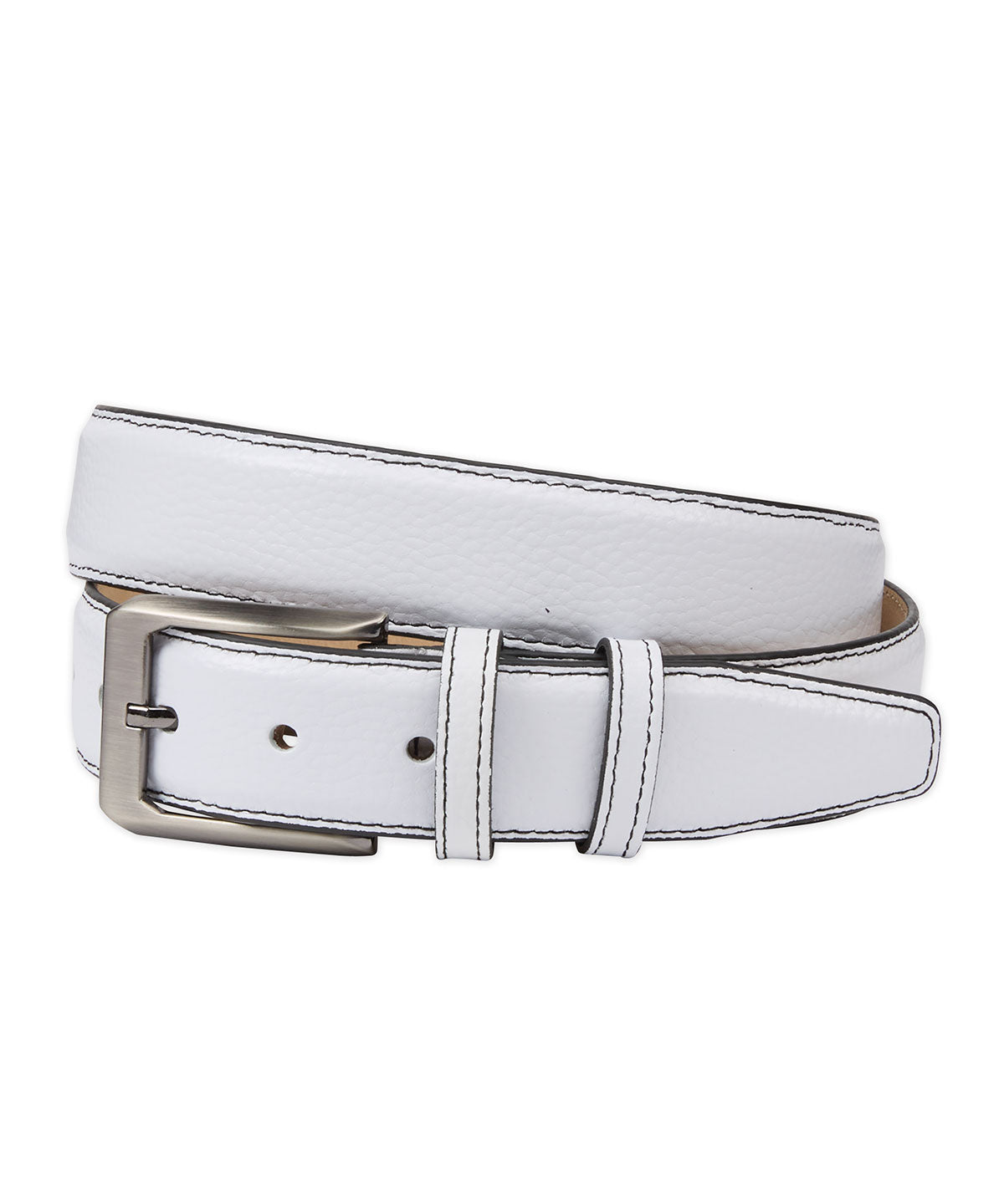Pebble Calfskin Leather Belt