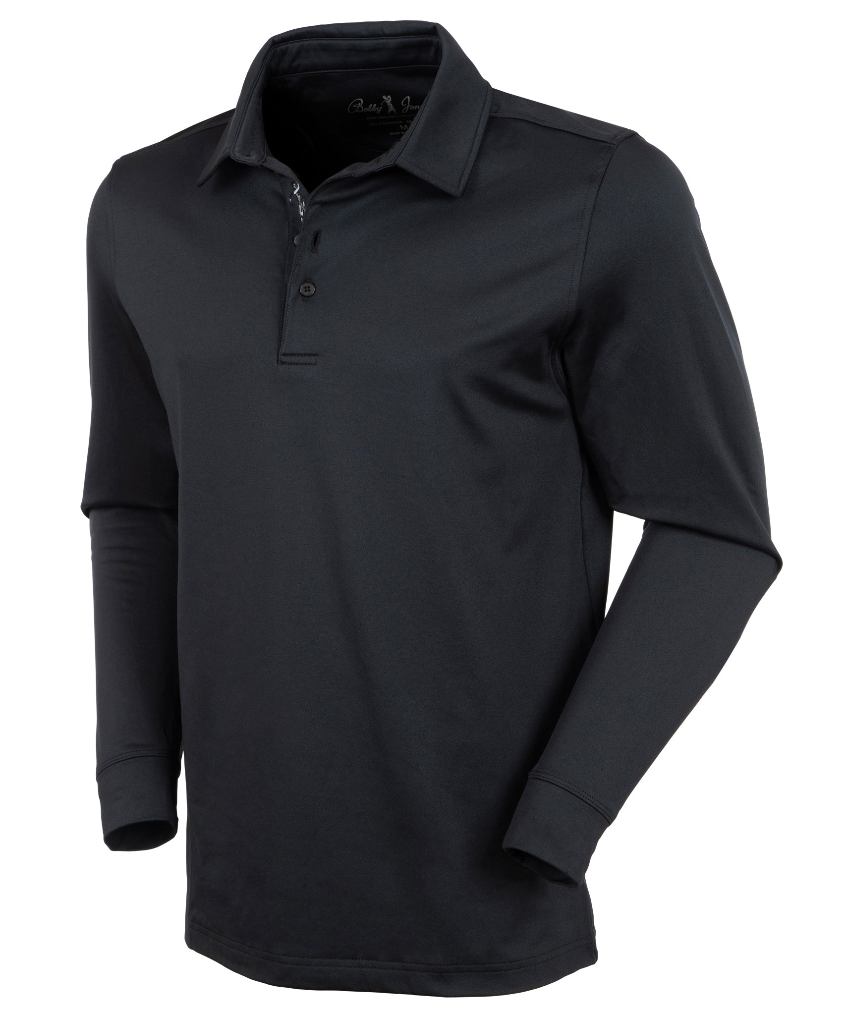 Performance Brushed Poly Flannel Stretch Jersey Polo with Player Placket