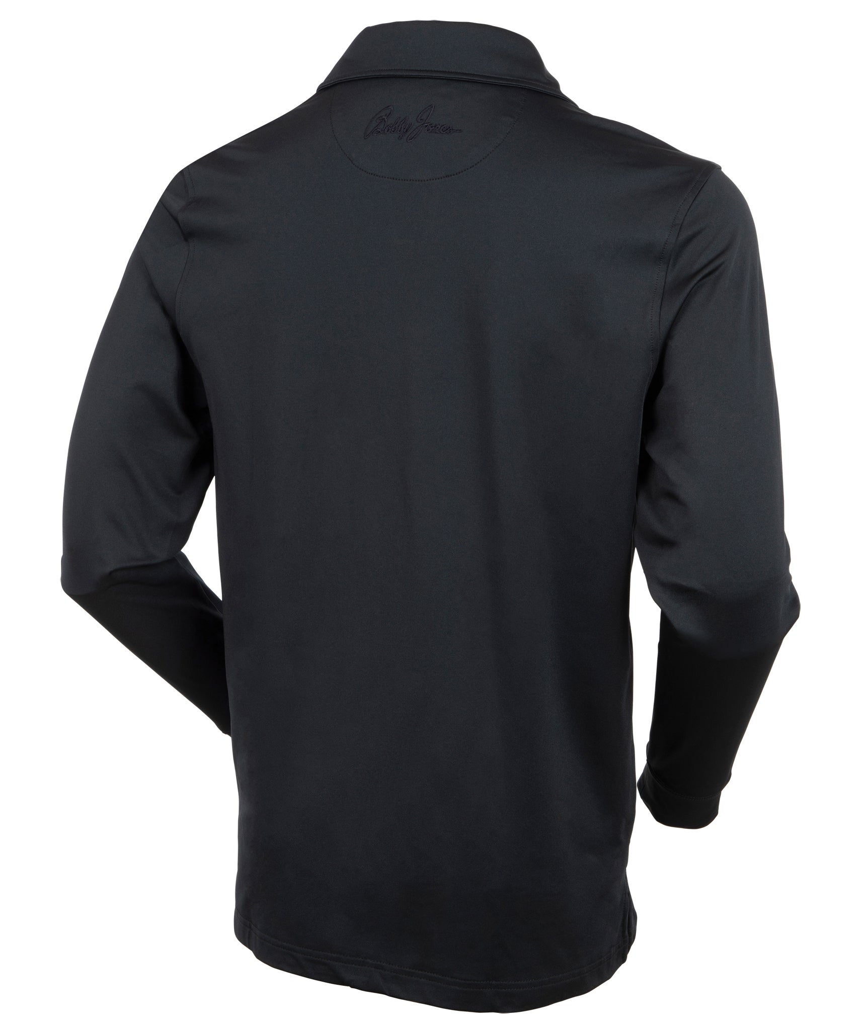 Performance Brushed Poly Flannel Stretch Jersey Polo with Player Placket