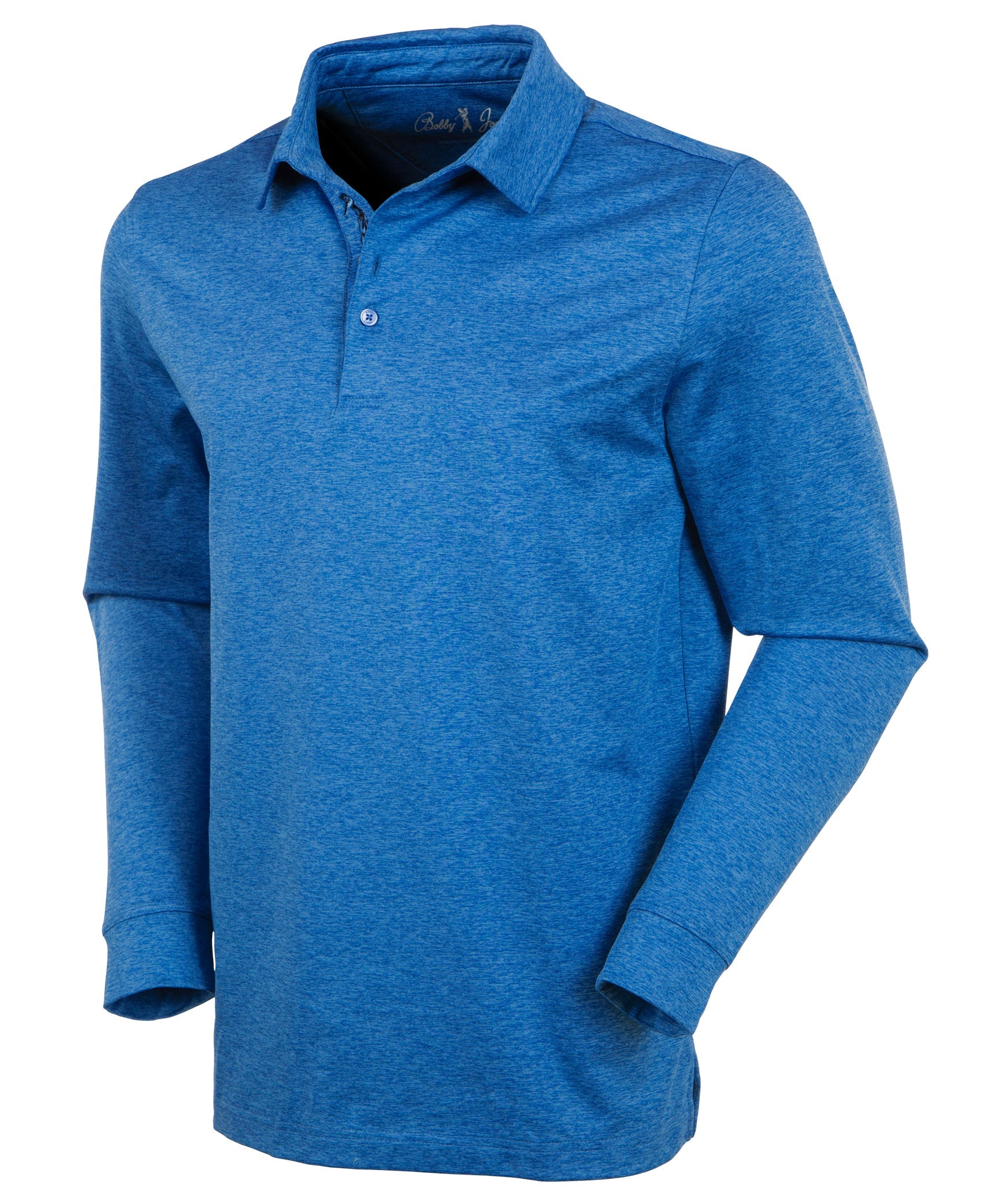 Performance Brushed Poly Flannel Stretch Jersey Polo with Player Placket