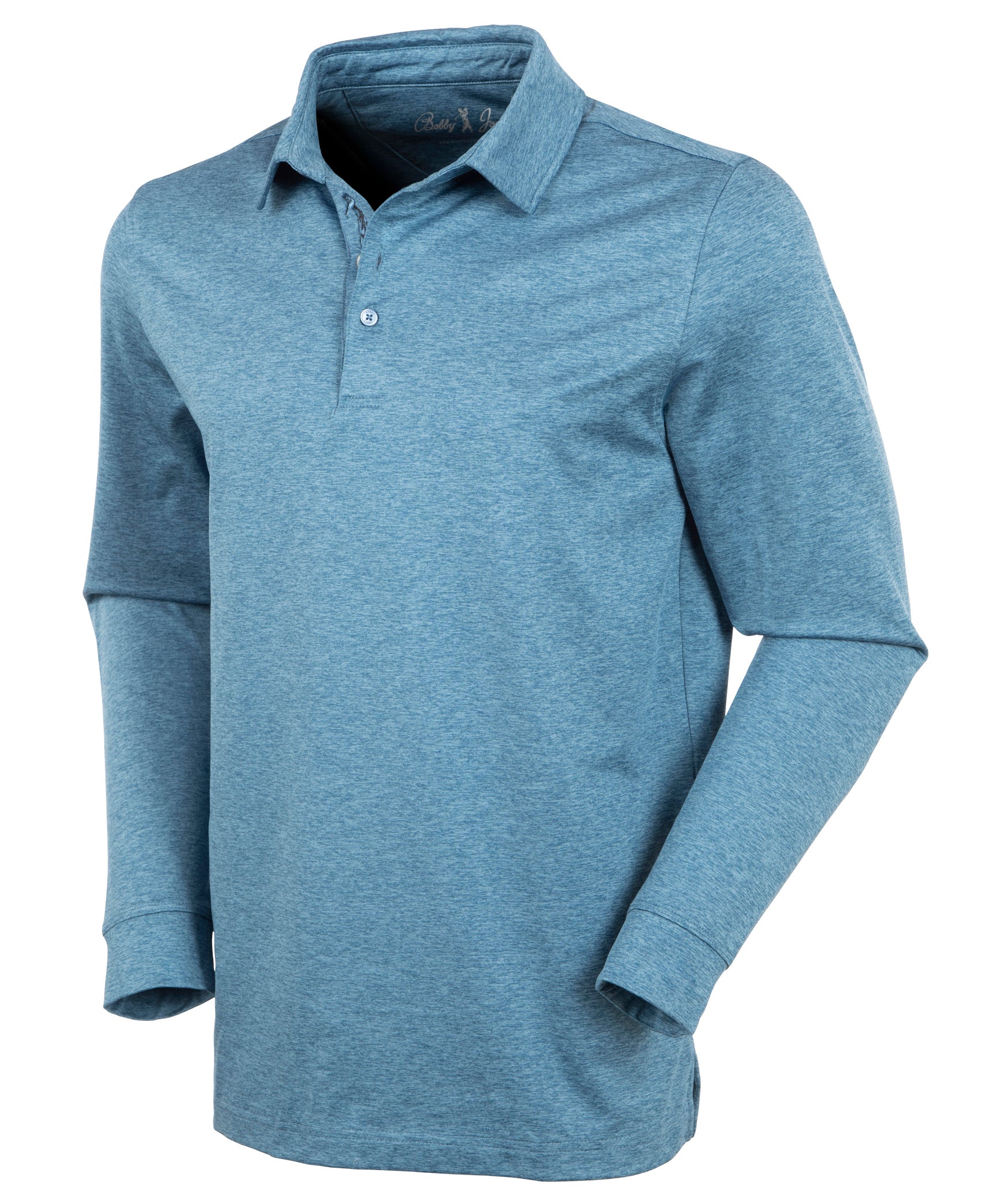 Performance Brushed Poly Flannel Stretch Jersey Polo with Player Placket
