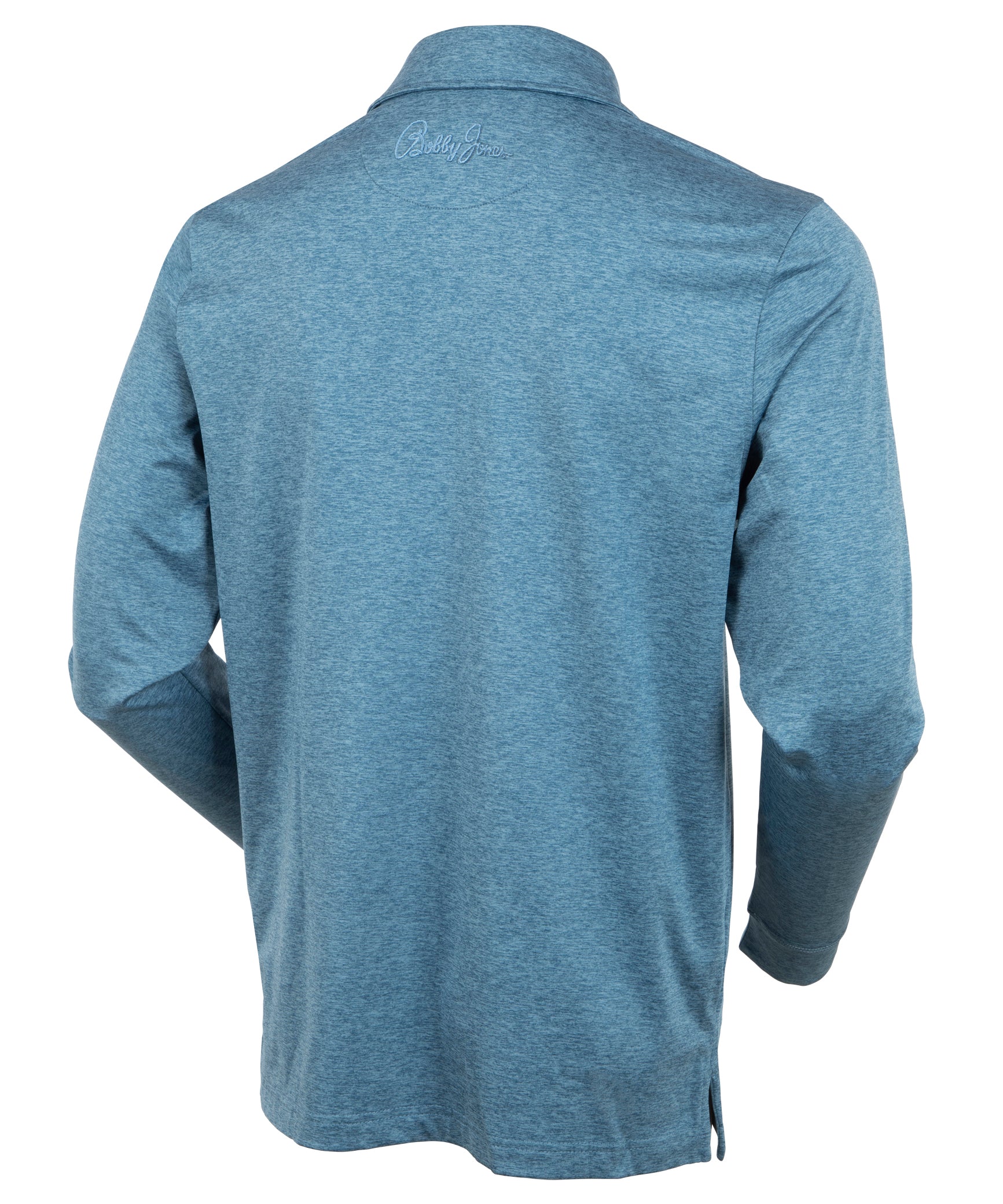 Performance Brushed Poly Flannel Stretch Jersey Polo with Player Placket