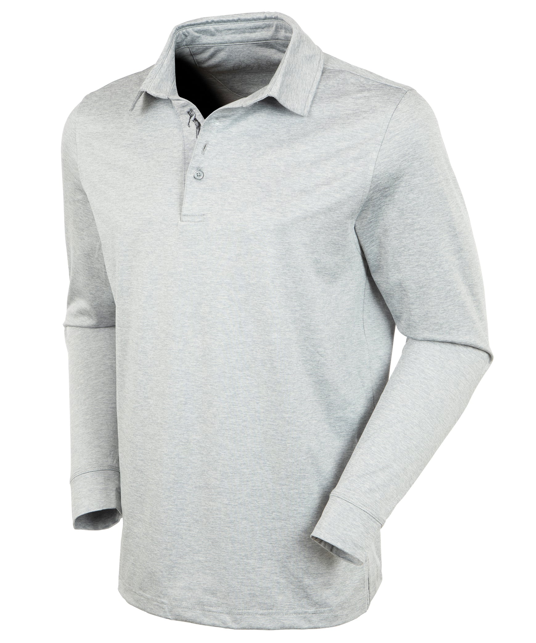 Performance Brushed Poly Flannel Stretch Jersey Polo with Player Placket
