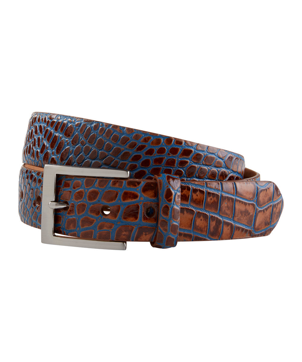 Embossed Croc Calf Belt