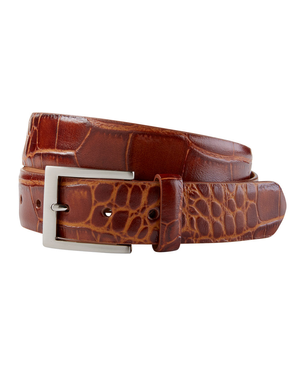 Embossed Croc Calf Belt